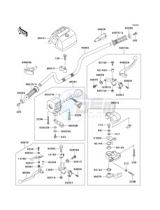 KLF 220 A [BAYOU 220] (A10-A14) [BAYOU 220] drawing HANDLEBAR -- KLF220-A10 - A12- -