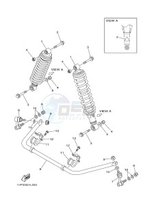 YFM550FWAD YFM5FGPLED GRIZZLY 550 EPS HUNTER (1HSP) drawing REAR SUSPENSION