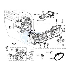 LUDIX 10 RL TREND drawing CRANKCASE