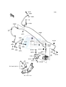 Z800 ABS ZR800BFF FR GB XX (EU ME A(FRICA) drawing Brake Piping