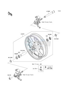 ZG 1400 A [CONCOURS 14 ABS] (8F-9F) A9F drawing FRONT WHEEL