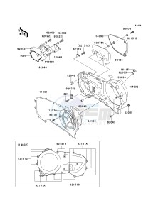 VN 1500 E [VULCAN 1500 CLASSIC] (E2-E6) [VULCAN 1500 CLASSIC] drawing RIGHT ENGINE COVER-- S- -