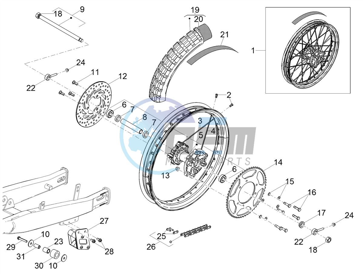 Rear wheel