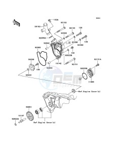 KX250F KX250YBF EU drawing Water Pump