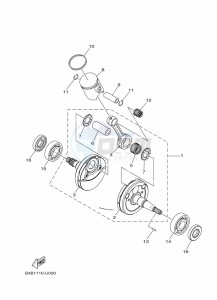 YZ85LW YZ85 (B0G7) drawing CRANKSHAFT & PISTON