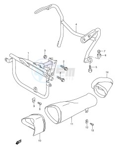 RGV250 (E1) drawing COWLING BODY INSTALLATION PARTS