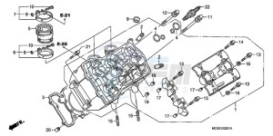 ST1300A9 ED / ABS MME drawing LEFT CYLINDER HEAD