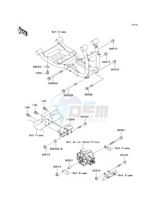 KAF 950 D [MULE 3010 DIESEL 4X4] (D8F) D8F drawing ENGINE MOUNT