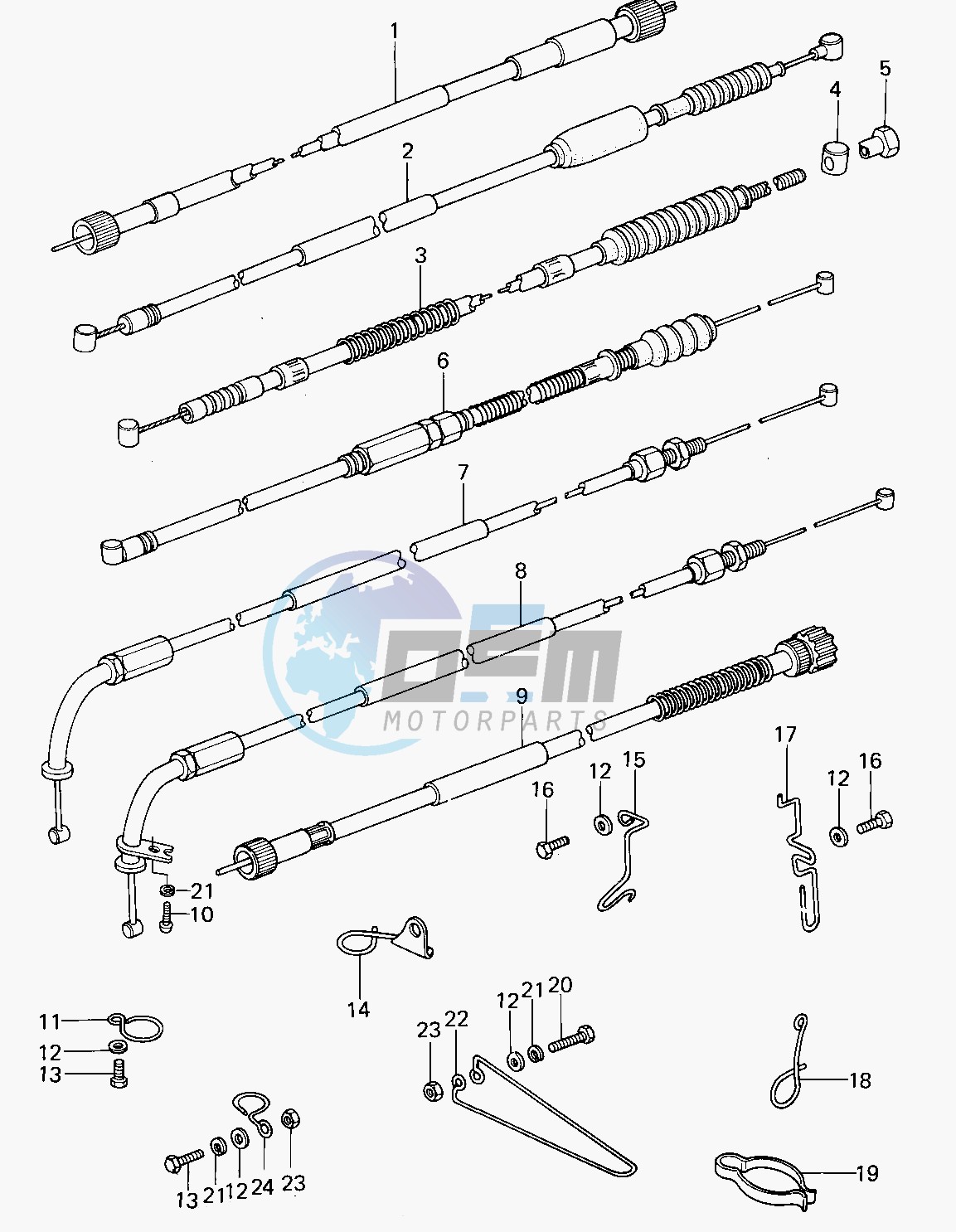 CABLES -- 78-79 KL250-A1_A1A_A2- -