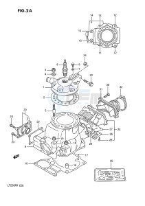 LT250R (E28) drawing CYLINDER (MODEL J K L M N)