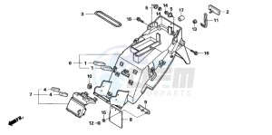 VTR1000F FIRE STORM drawing REAR FENDER