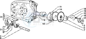 Zip 125 4T drawing Rocker levers support