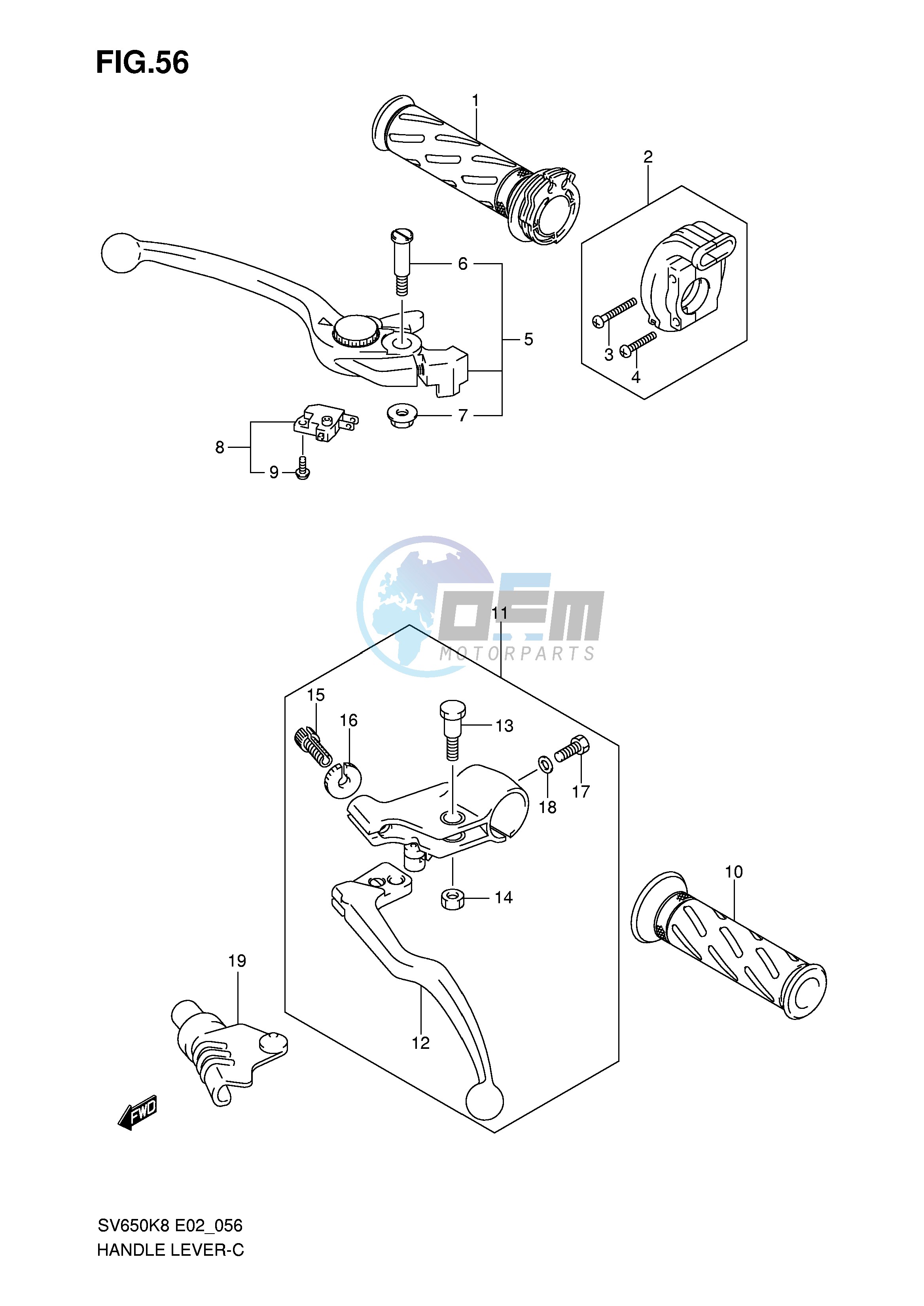 HANDLE LEVER (MODEL K8 K9)