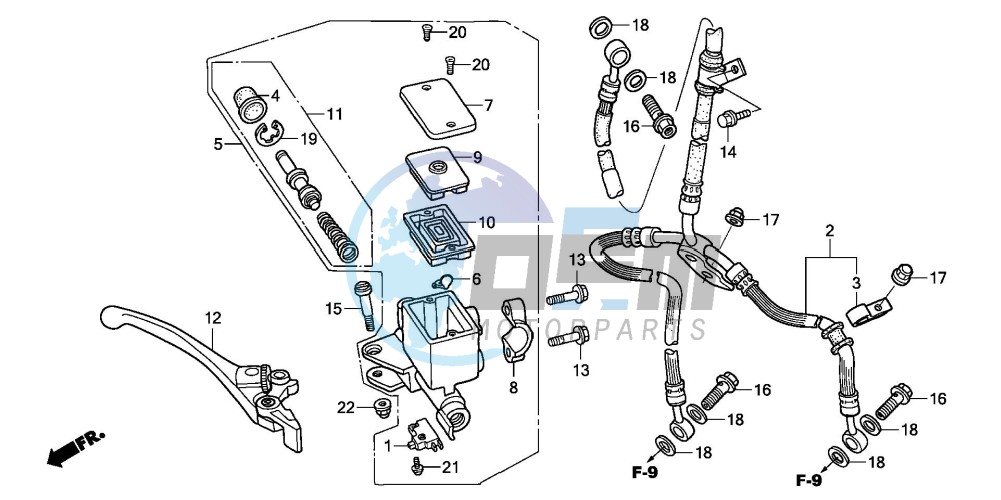 FR. BRAKE MASTER CYLINDER (CB600F5/6)