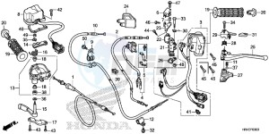 TRX500FE2G TRX500 Europe Direct - (ED) drawing SWITCH/ CABLE