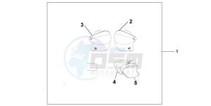 CBR600FS drawing SOFT PANNIERS L/R