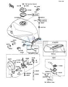 ZX 600 [NINJA 600R] (C3-C7) [NINJA 600R] drawing FUEL TANK