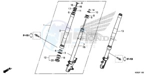 MSX125E MSX125 UK - (E) drawing FRONT FORK