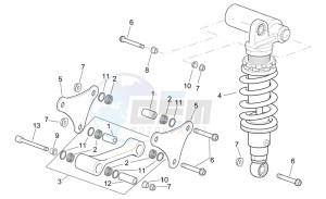 RSV 2 1000 SP drawing Connecting rod - Rear shock absorber