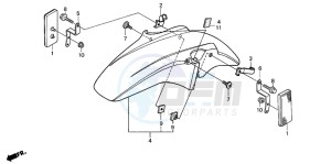 CB900F 919 drawing FRONT FENDER