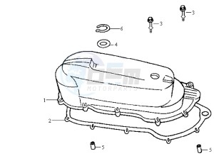 JET EURO X 50 E2 drawing CRANKCASE COVER LEFT