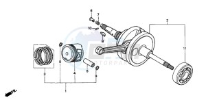 NSS250 JAZZ drawing CRANKSHAFT/PISTON (NSS2501/NSS250A)