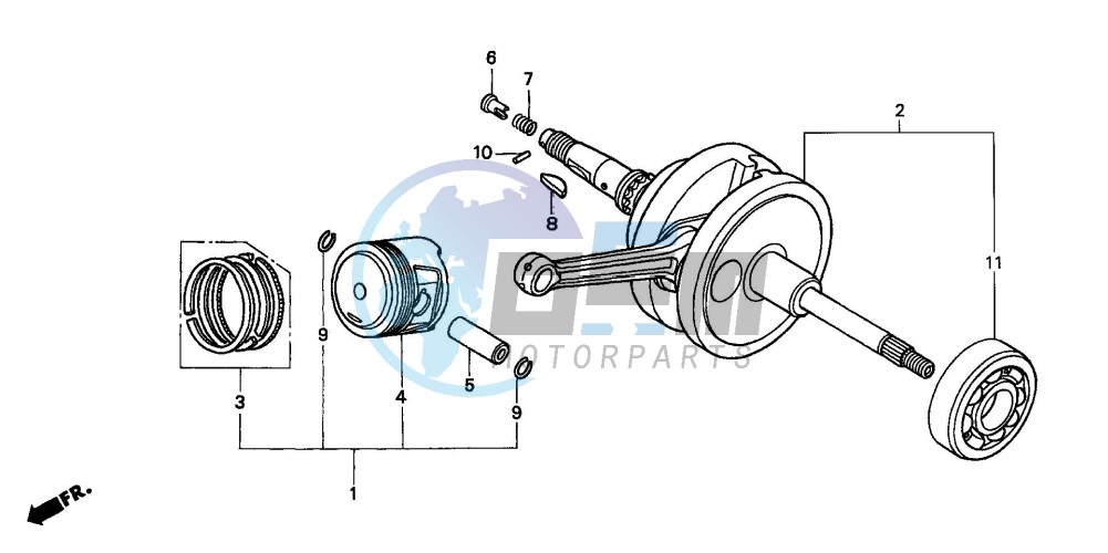 CRANKSHAFT/PISTON (NSS2501/NSS250A)