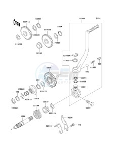 KSF 250 A [MOJAVE 250] (A15-A18) [MOJAVE 250] drawing KICKSTARTER MECHANISM