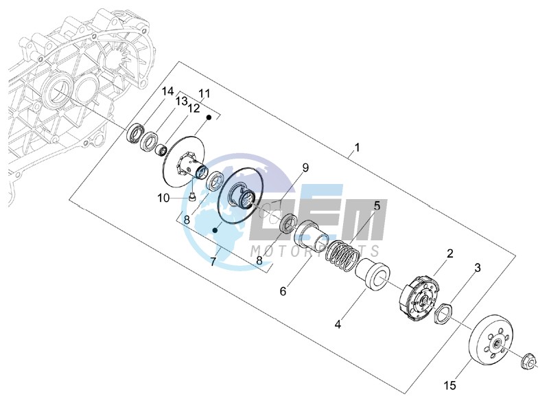 Driven pulley