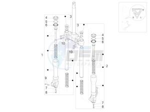 BEVERLY 300 IE ABS E4 (APAC) drawing Fork's components (Mingxing)