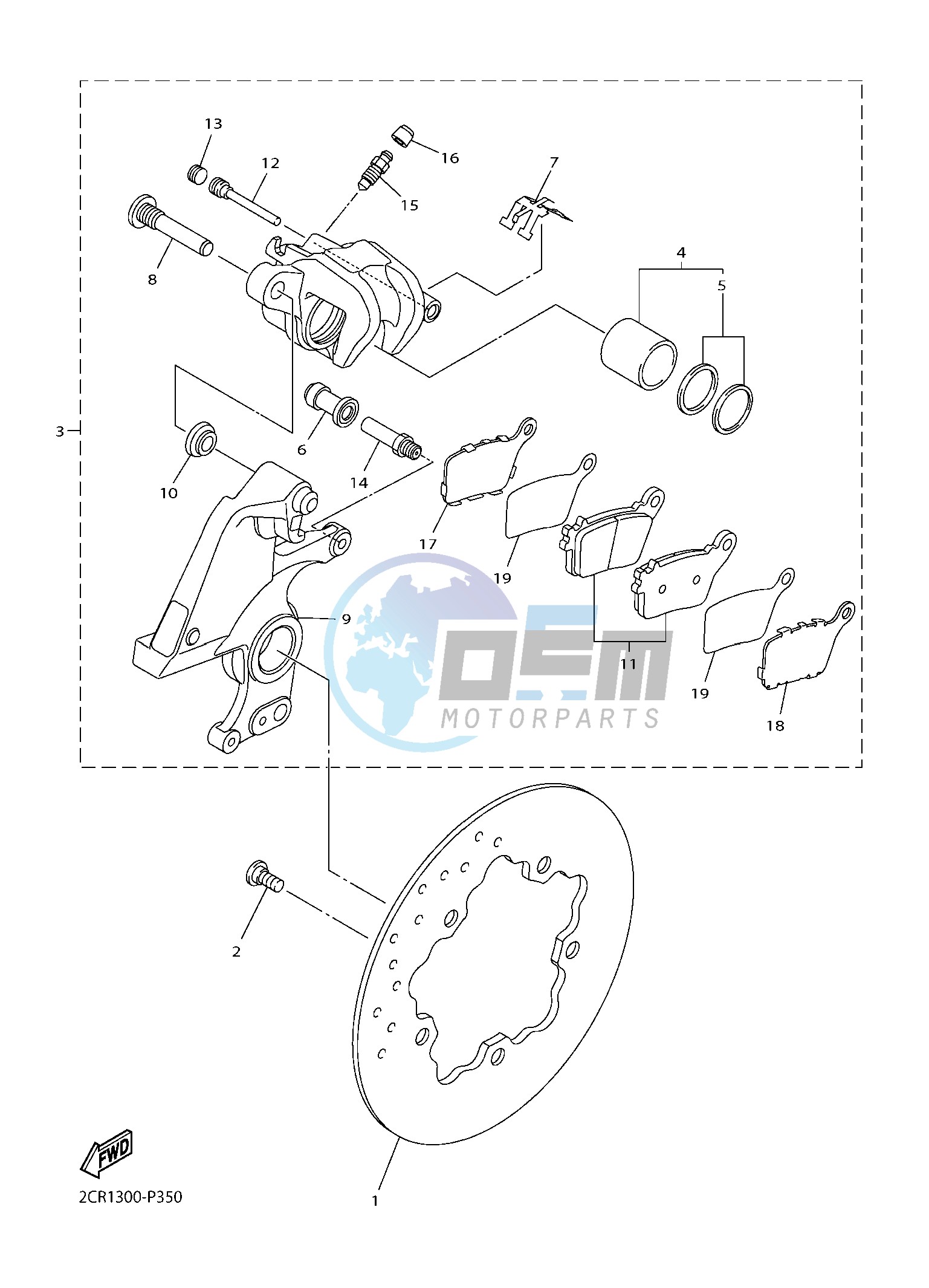 REAR BRAKE CALIPER