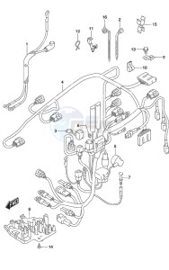 DF 25A drawing Harness Tiller Handle w/Power Tilt