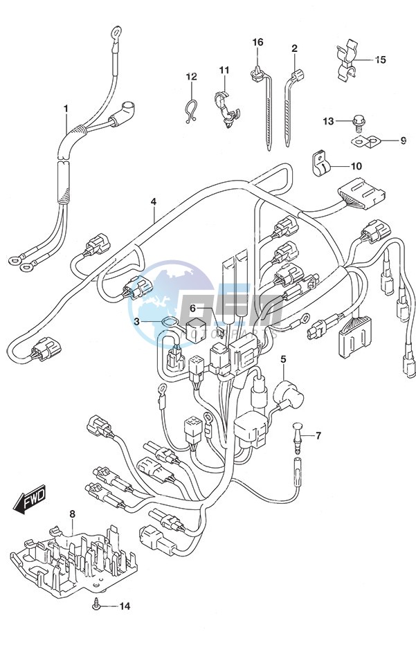 Harness Tiller Handle w/Power Tilt