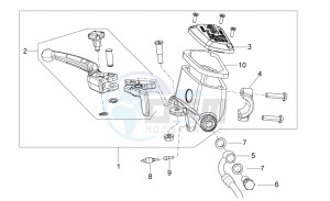 Shiver 750 drawing Front master brake cilinder