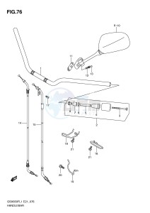 GSX650F (E21) Katana drawing HANDLEBAR