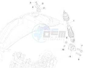 SPRINT 125 4T 3V IGET E2 ABS (APAC) drawing Rear suspension - Shock absorber/s