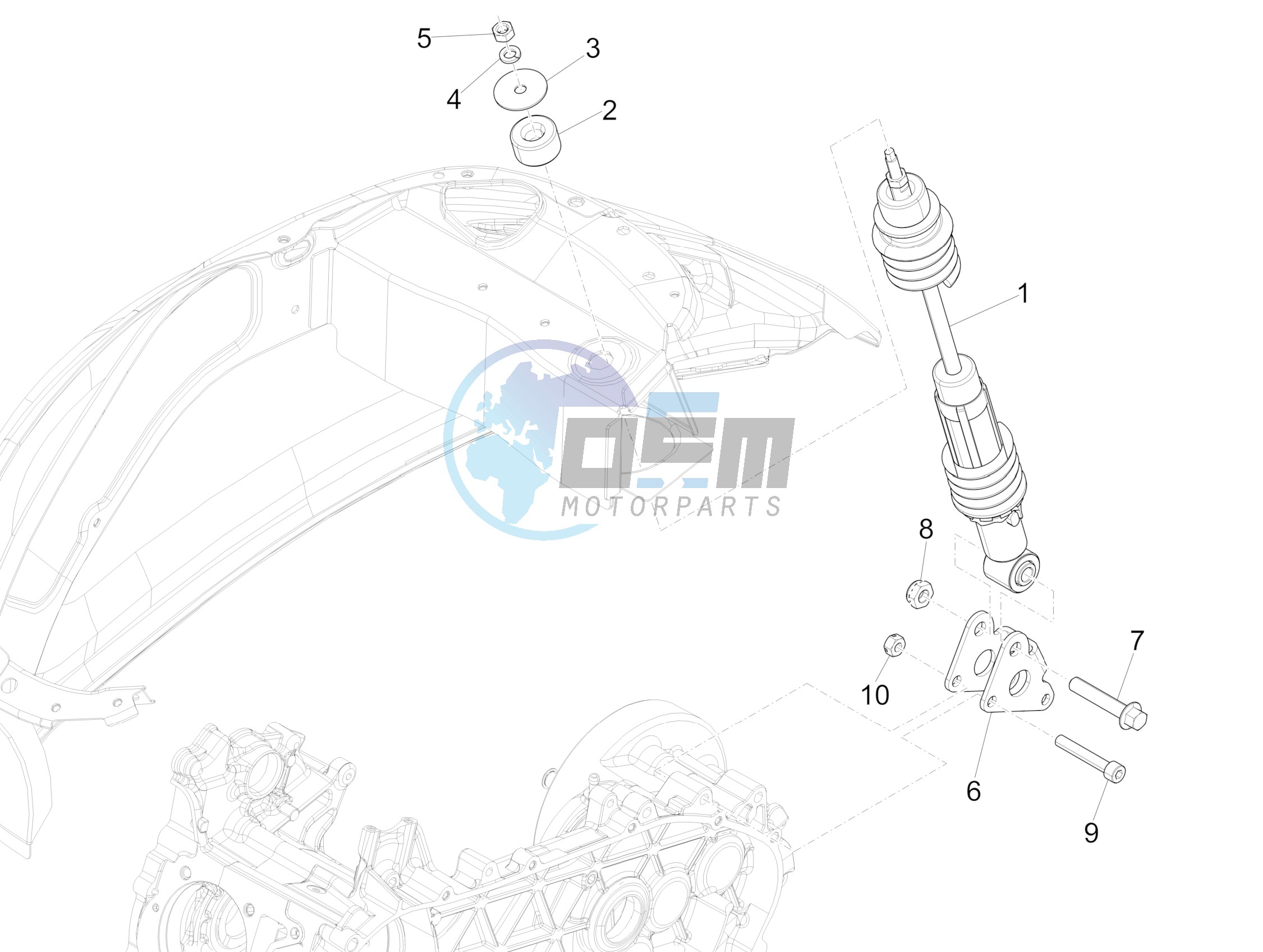 Rear suspension - Shock absorber/s