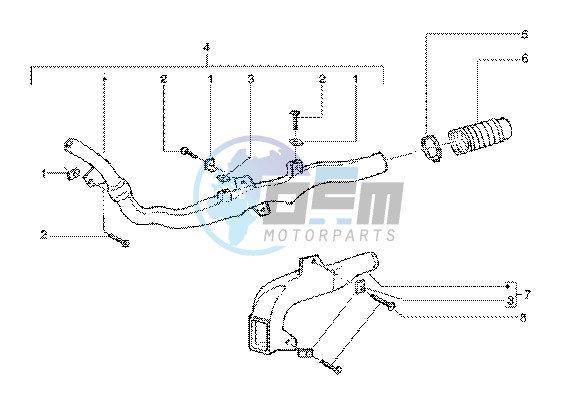 Belt cooling tube - Intake tube