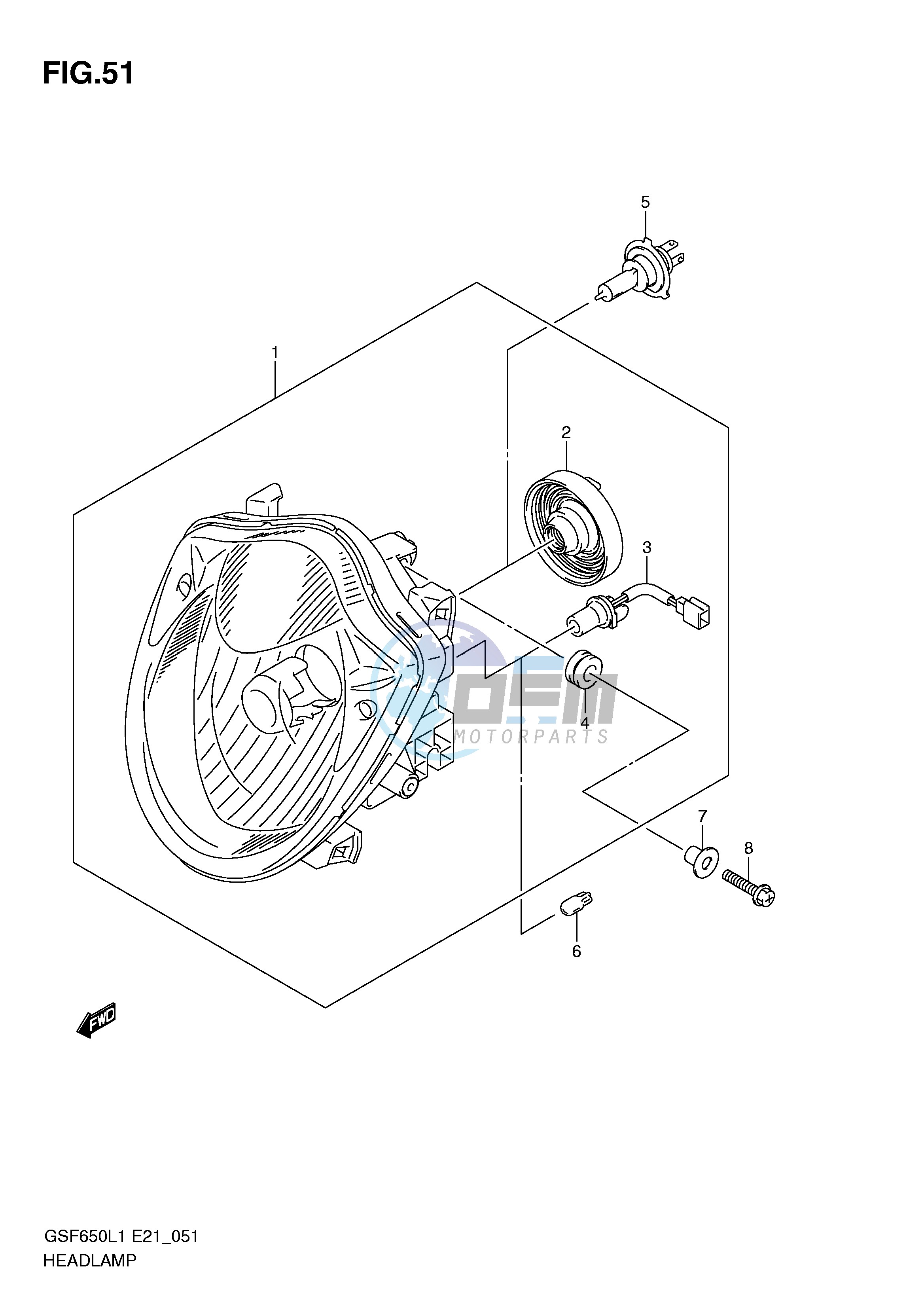 HEADLAMP (GSF650UL1 E21)