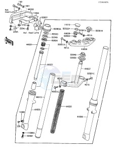 KZ 250 L [CSR BELT] (L1) [CSR BELT] drawing FRONT FORK