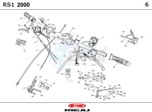 RS1-50-BLUE-YELLOW drawing HANDLEBAR - CONTROLS