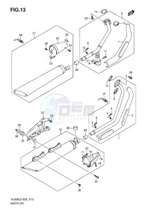 VL800C INTRUDER EU drawing MUFFLER