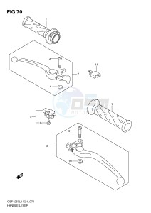 GSF1250 (E21) Bandit drawing HANDLE LEVER (GSF1250AL1 E24)