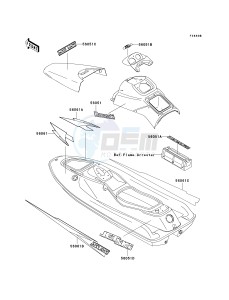 JS 750 B [750 SXI] (B1-B3 B3 CAN ONLY) [750 SXI] drawing DECALS-- JT750-B3- -