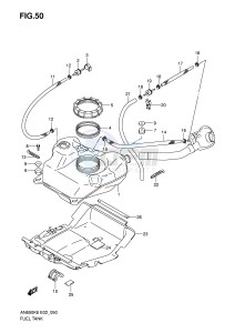 AN650 (E2) Burgman drawing FUEL TANK