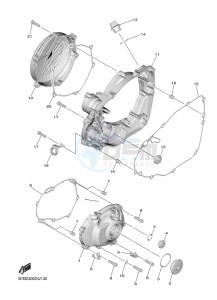 YZ250F (BSB2) drawing CRANKCASE COVER 1