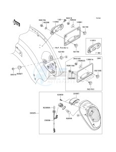 VN 2000 A [VULCAN 2000] (A6F-A7F) A7F drawing TAILLIGHT-- S- -