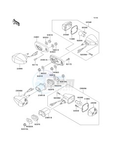 EX 250 F [NINJA 250R] (F15-F19) [NINJA 250R] drawing TURN SIGNALS