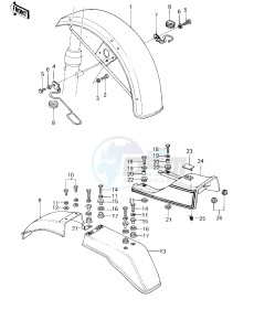 KZ 1000 D [Z1R] (D1) [Z1R] drawing FENDERS_SEAT COVER -- 78 D1- -