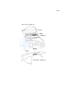 KVF 360 B [PRAIRIE 360] (B6F-B9F) B7F drawing DECALS-- GREEN- --- B7F- -